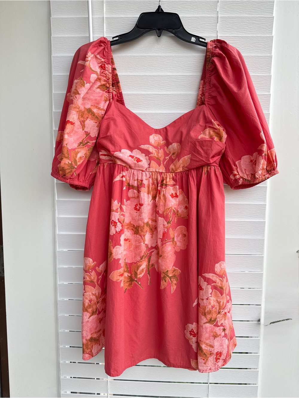 Free People x Revolve Peony Femme Combo Babydoll Mini Dress Floral Puff Sleeve - Picture 8 of 15
